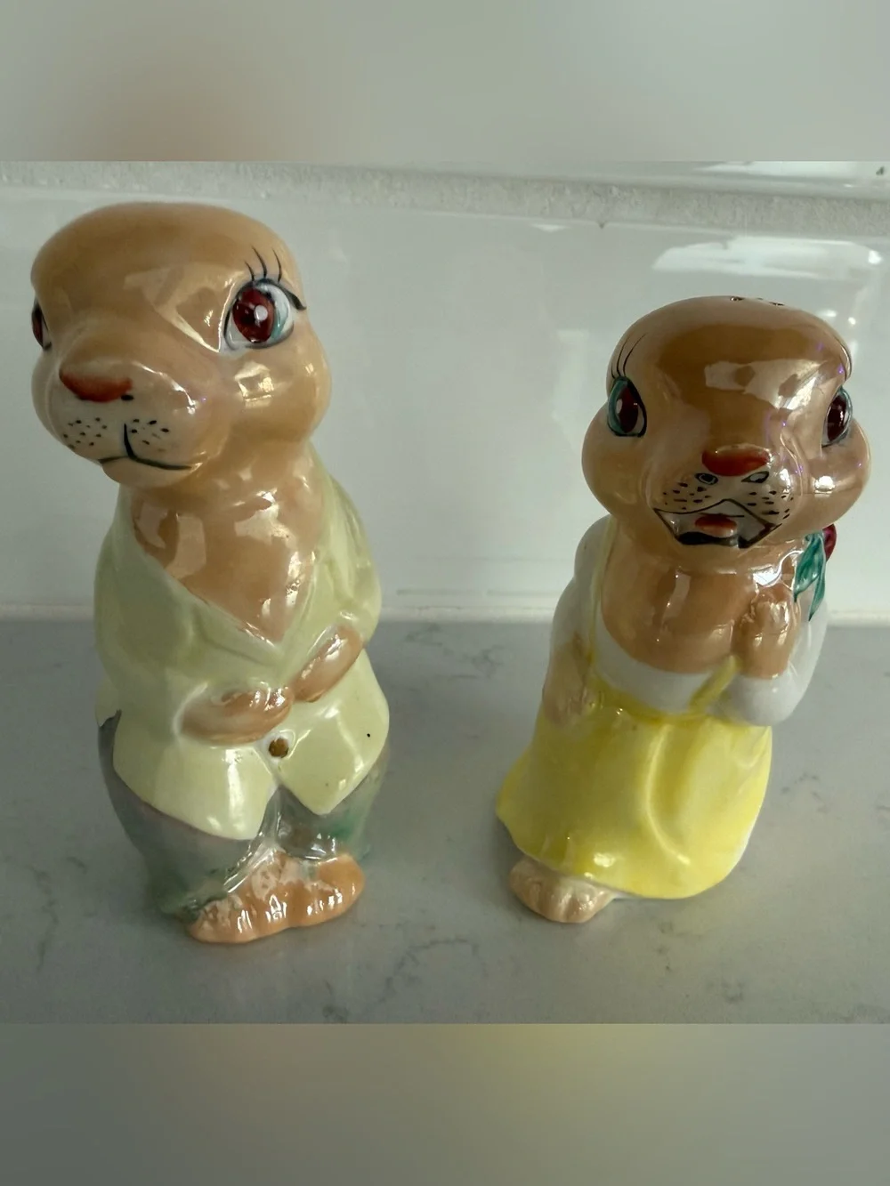 Ceramic Bunny Salt and Pepper Shaker Set